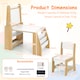image 2 of COSTWAY Kids Art Table and Chair Set Multifunctional Kids Activity-Natural