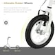 image 4 of HOMCOM Kids Stunt Scooter with 12" Rubber Tyres, Adjustable Handlebar, White