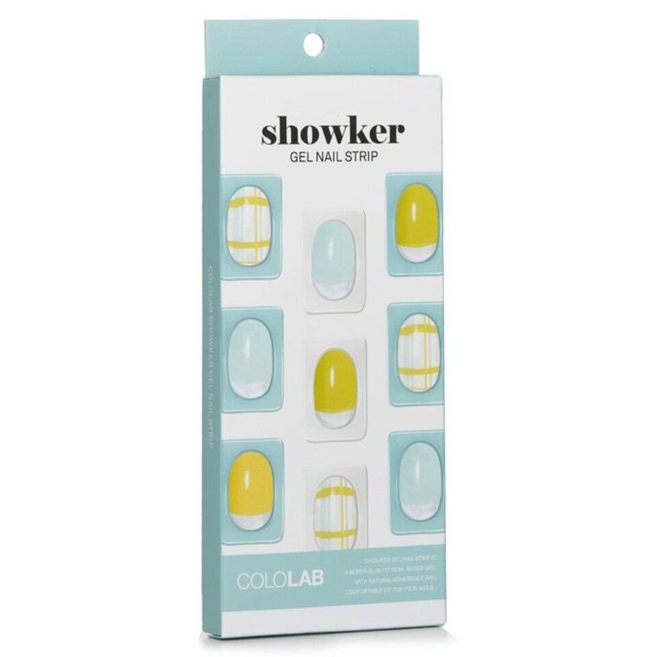 image 1 of Showker Gel Nail Strip  # Csa611 Pastel Check - 1pcs