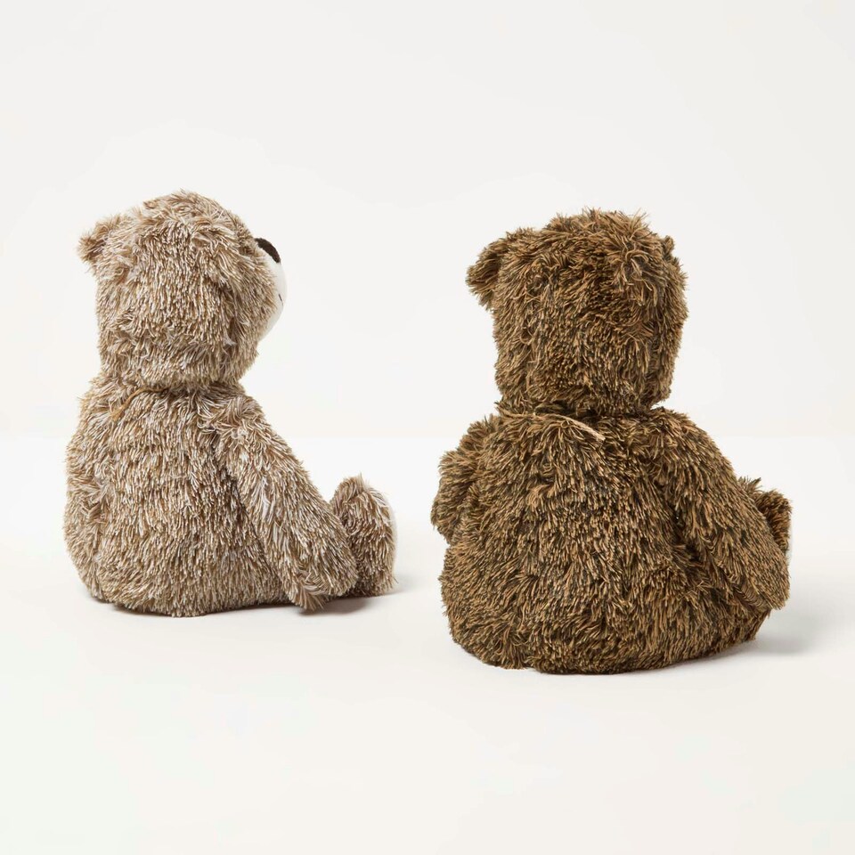 image 1 of Homescapes Teddy Bear Doorstop - Set of 2 - Animal Door Stops