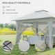image 5 of Outsunny 3.6 x 3.6m Pop-up Tent Gazebo Instant Canopy Steel w/ Bag | Grey | Light Grey