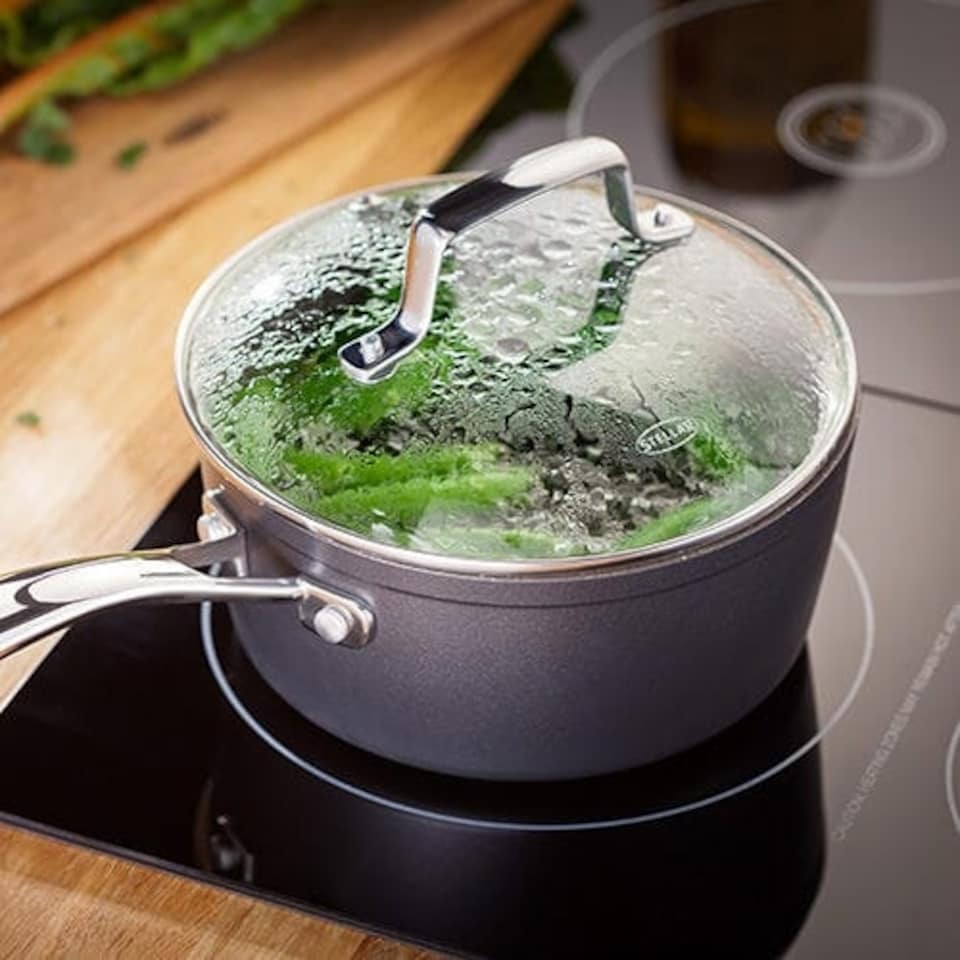 image 1 of Stellar Rocktanium 3 Piece Saucepan Set