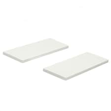 OHS 2 x Wall Mounted Display Storage Floating Shelves, Large - White