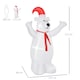image 5 of HOMCOM 6ft Tall Outdoor Inflatable Bear Airblown Projection Holiday Christmas Lawn Decor