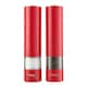 image 3 of Cooks Professional Electric Salt & Pepper Mill Set with Bamboo Base | Adjustable Grind Settings | Simple One-Button Operation | Red