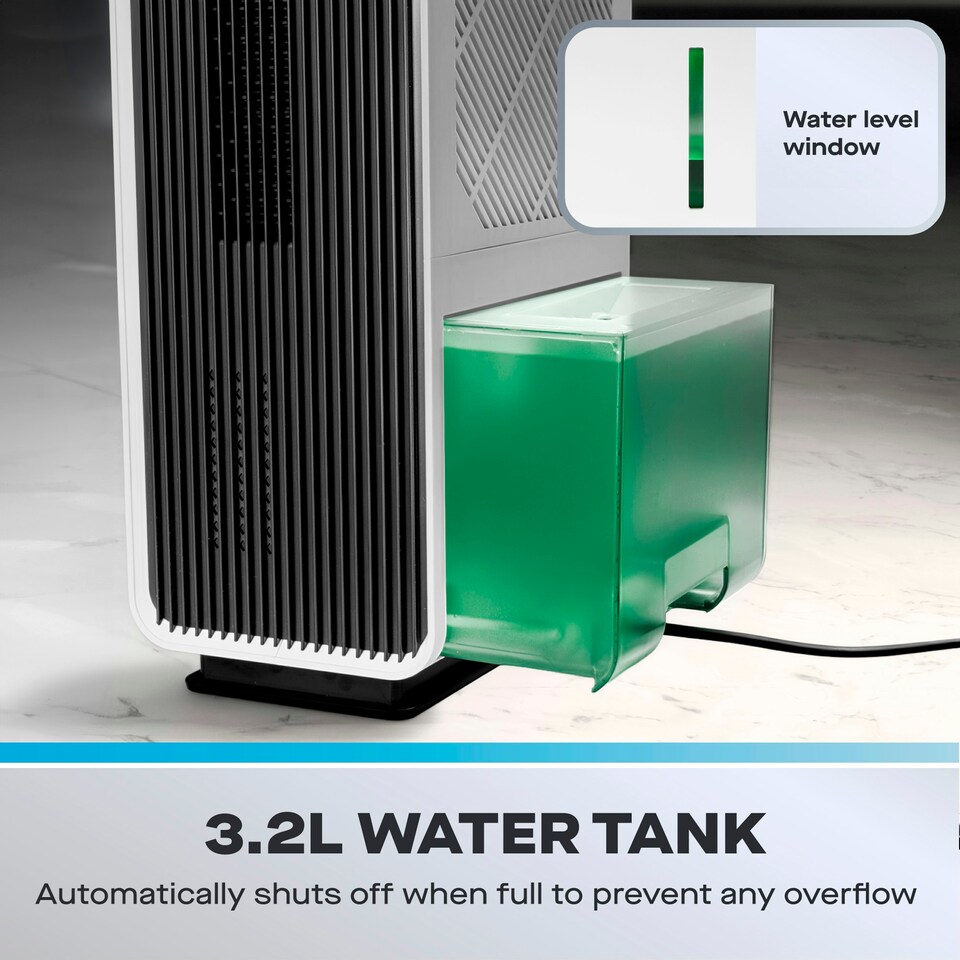 image 1 of Daewoo 3.2L Dehumidifier with Air Purifier, Quiet, Low Energy