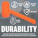 image 7 of 1lb Dead Blow Hammer Heavy Duty Non Rebound Anti Shock Rubber Mallet