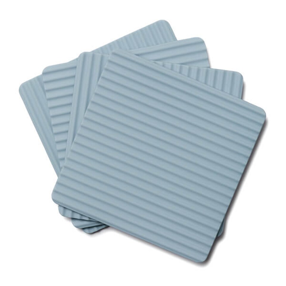 image 1 of Zeal Set of 4 Silicone Coasters Duck Egg Blue