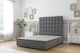 image 1 of Sloomy Alabama Armour Coniston Divan Bed Base 2 Drawers Same Side With 26 Inch Strutted Headboard | Grey | Armour | Single | 1
