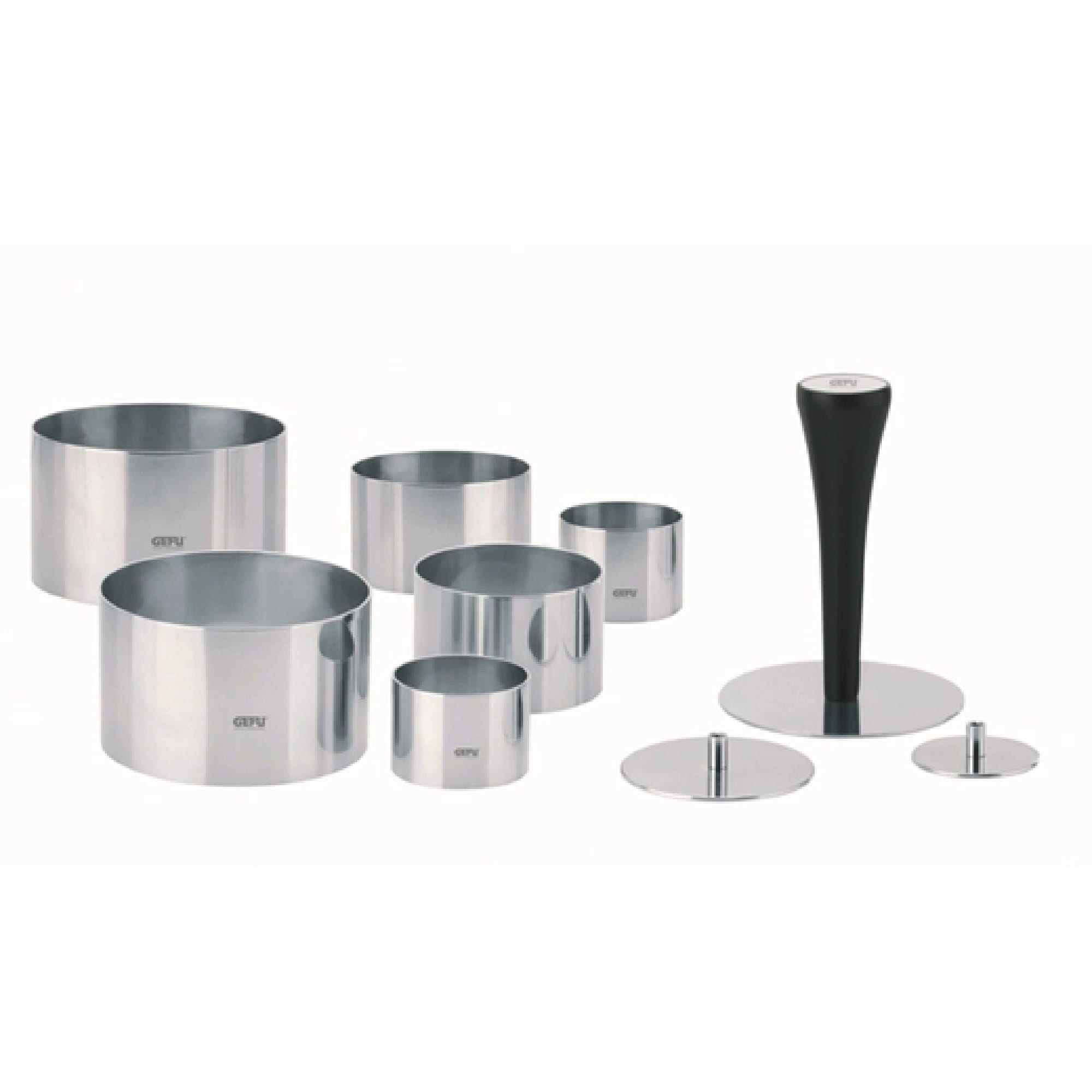 Food Rings Set Box GEFU FORMIDABLE Cooking Ring Set 10-Piece Stainless Steel - Tesco Groceries
