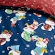image 4 of Catherine Lansfield Christmas Elves Cotton Rich Duvet Cover Set Navy Blue | Blue | Navy Blue | Single