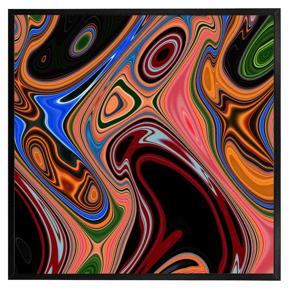 image 1 of Pyschedelic marble pattern (Picutre Frame) Grey | XL