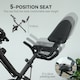 image 5 of SPORTNOW Folding Exercise Bike with Arm Bands and Hand Pulse Sensor, Black