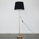 image 1 of ValueLights Modern Floor Lamp In Copper Metal Finish With Black Shade