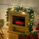 image 5 of Living and Home 270cm Artificial Greenery Christmas Garland - Blue Poinsettia