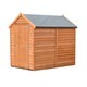 image 3 of Overlap 6 x 4 Feet Dip Treated Value Range Apex Shed Single Door | Brown