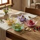 image 9 of Glass Star Shaped Nibble Bowls Decorative Serving Dishes | Multi | One of each colour (4 Set)