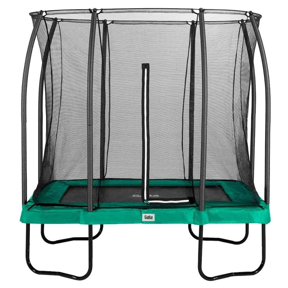 image 1 of 7ft x 5ft Salta Green Rectangular Comfort Edition Trampoline with Enclosure