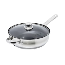 Buckingham Stainless Steel Deep Sauté Frying Pan 24 cm Non-Stick