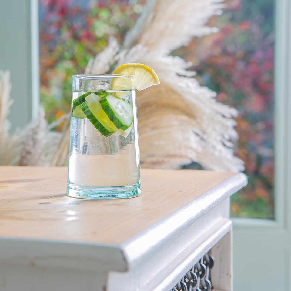 image 1 of Nicola Spring Merzouga Recycled Highball Glasses - 320ml - Clear - Pack of 6 | Clear | Clear | 6