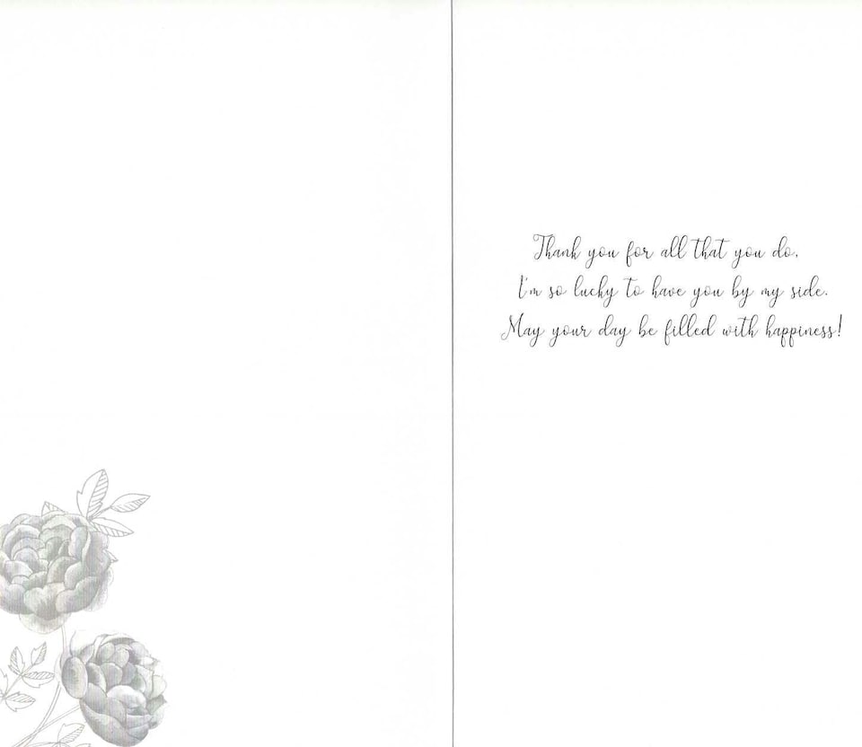 image 1 of Beautiful Embellished & Foiled Roses Champagne Wife Birthday Card