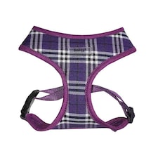 Soft Dog & Puppy Harness with Clip, Adjustable Purple | S