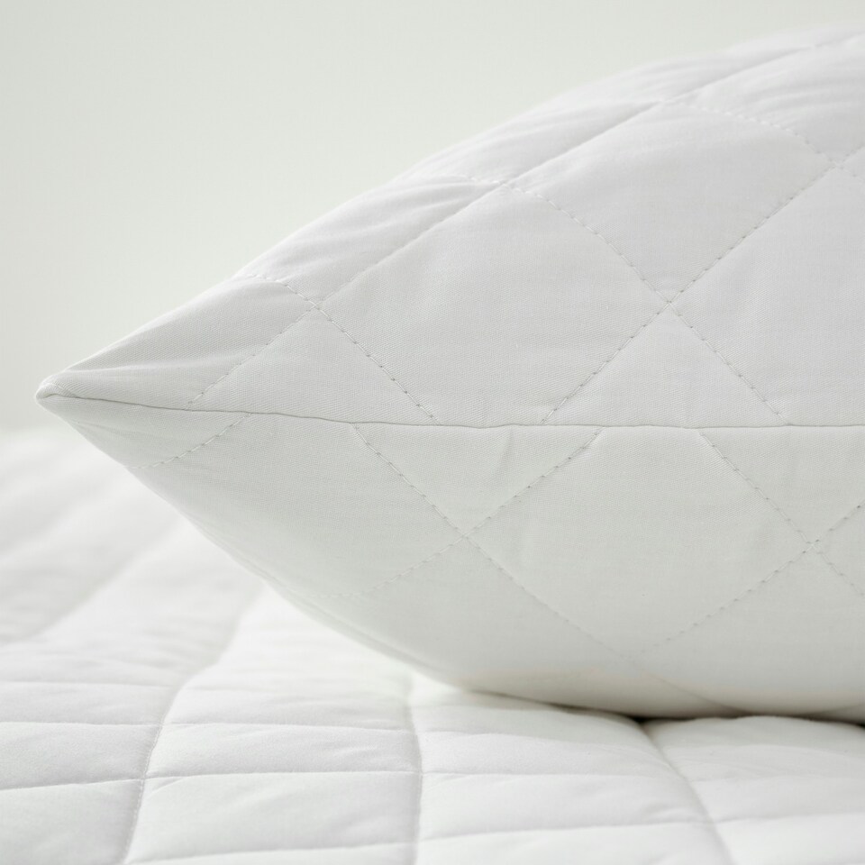 image 1 of Martex Naturals Cotton Quilted Mattress and Pillow Protector Set White | King