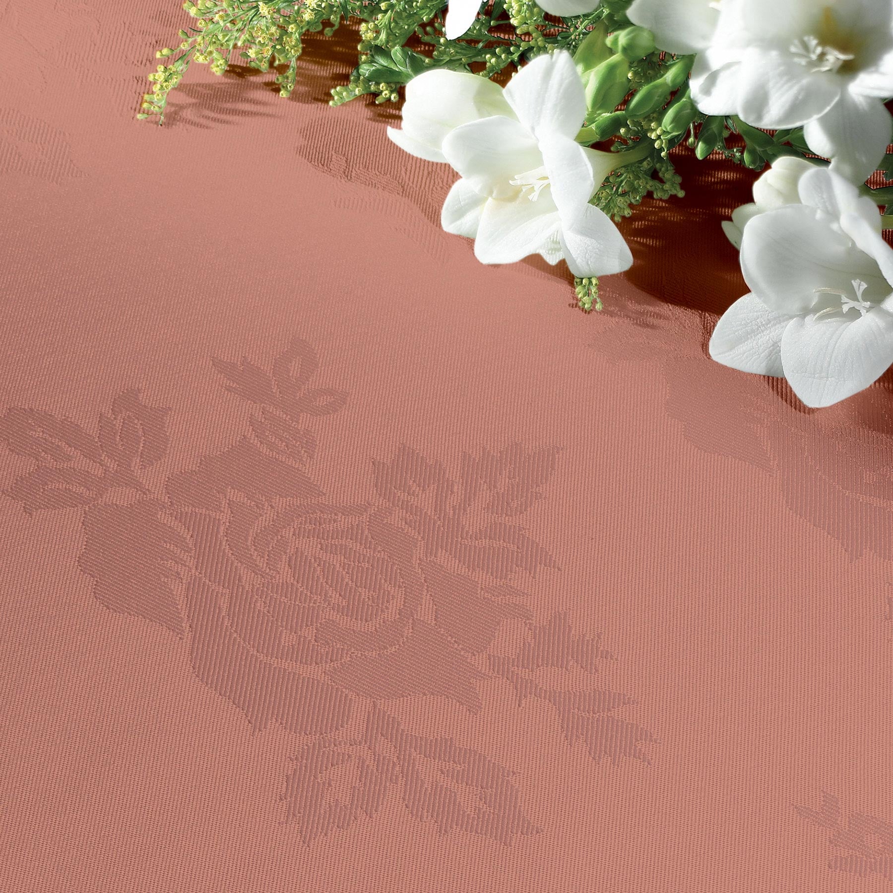 Polyester Rose Design Napkins-Pink-41 x 41cm