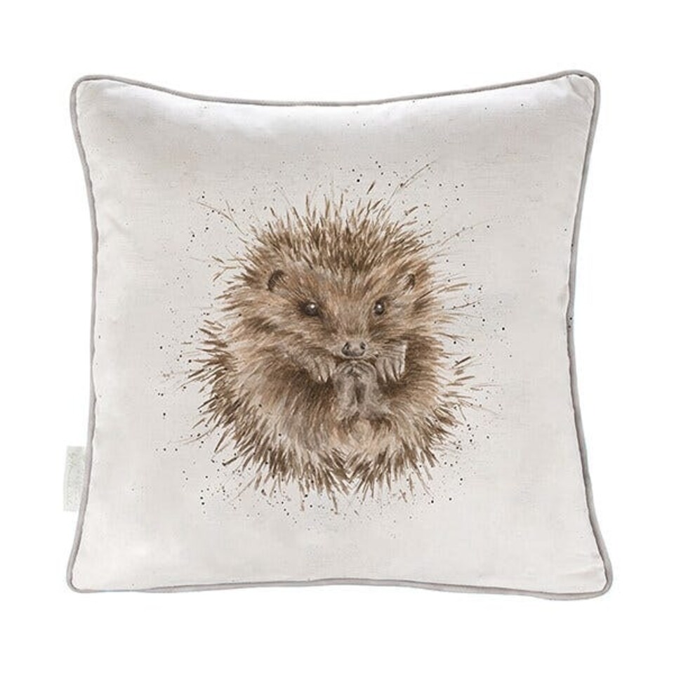 image 1 of Wrendale Designs 40cm Awakening Hedgehog Square Cushion