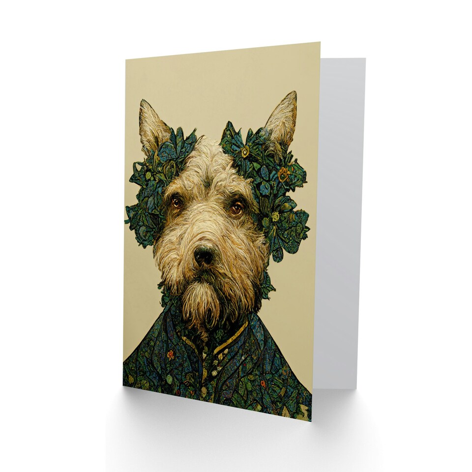 image 1 of Terrier Dog Lover for Him or Her Thank You Art Card