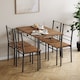 image 4 of Vida Designs Roslyn 4 Seater Dining Set 5 Piece Table & Chairs, Dark Wood