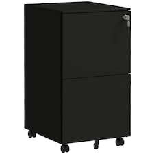 Vinsetto Steel File Cabinet with Hanging Bar for Letter A4 Legal Size Black