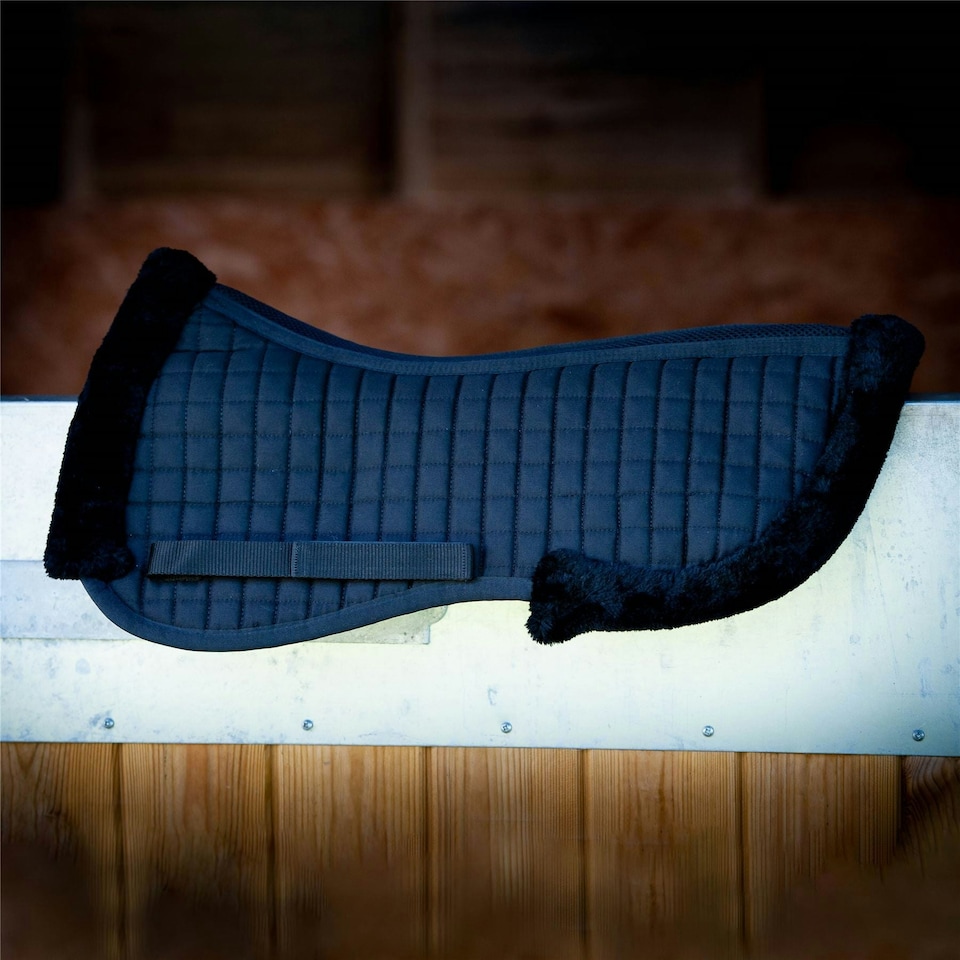 image 1 of Gallop Equestrian Prestige Fully Lined Half Saddle Pad White | Size: One Size
Colour: White