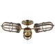 image 2 of Feiss Urban Restoration 3 Light Semi Flush Dark Antique Brass IP44