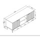 image 10 of Bold TV unit 120cm grey ribbed fronts gold accents Grey