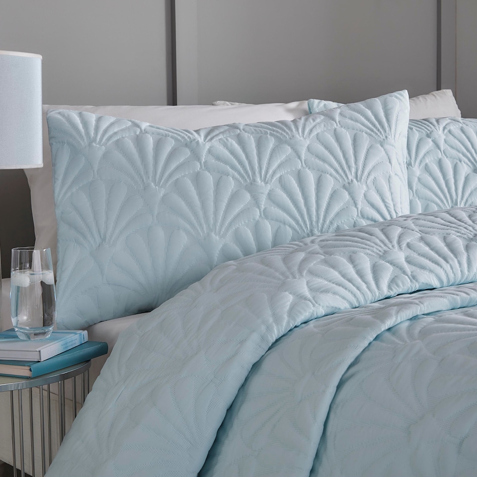 image 1 of Serene Cavali Duvet Cover Set Duck Egg