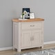 image 1 of Bologna Painted Compact Sideboard with 1 Drawer & 2 Doors - L32 x W80 x H80 cm | Grey