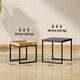 image 3 of HOMCOM Nesting Coffee Table Set of 2, Modern Nest of Tables, Square Sofa Side Tables with Steel Frame for Living Room, Bedroom, Small Space, Black