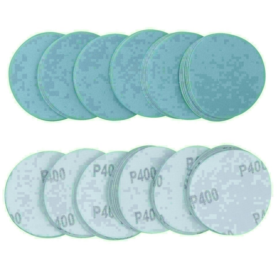 image 1 of 75mm Ceramic Abrasive Sanding Polishing Discs Hook And Loop 400 grit 200pc