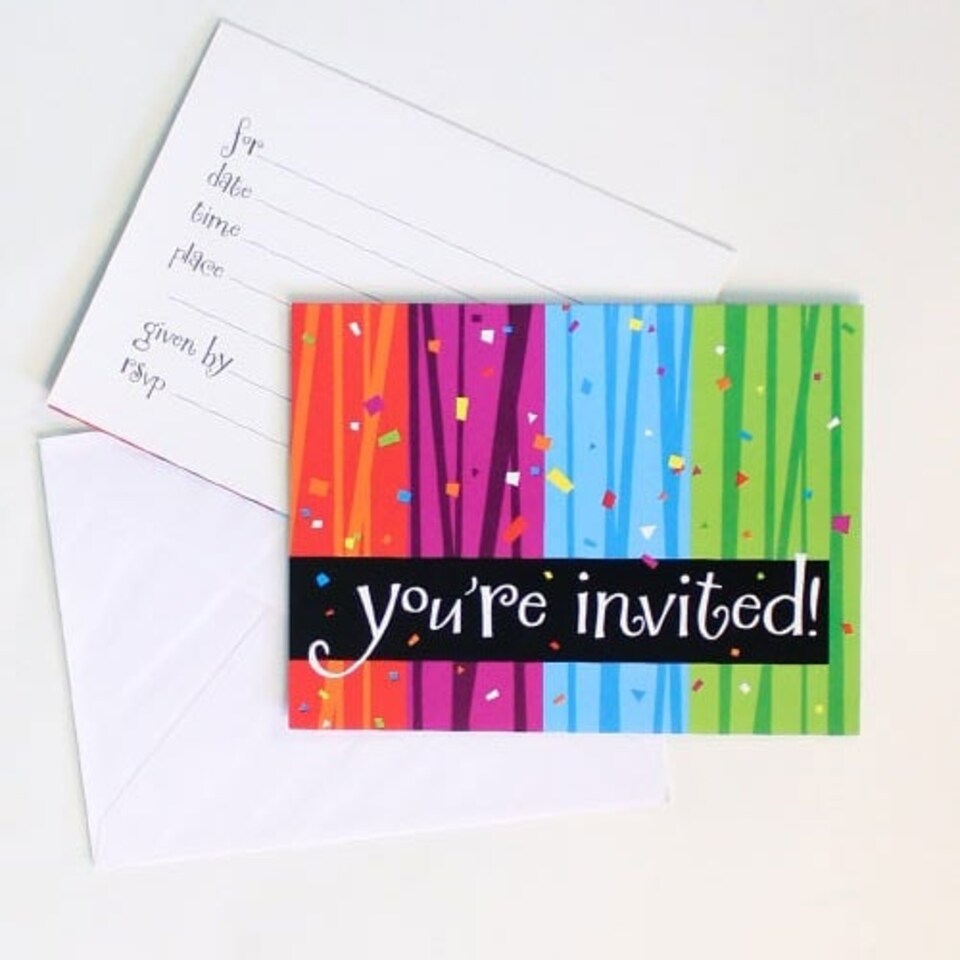 Milestone Celebrations Invitations With Envelopes - Pack of 8