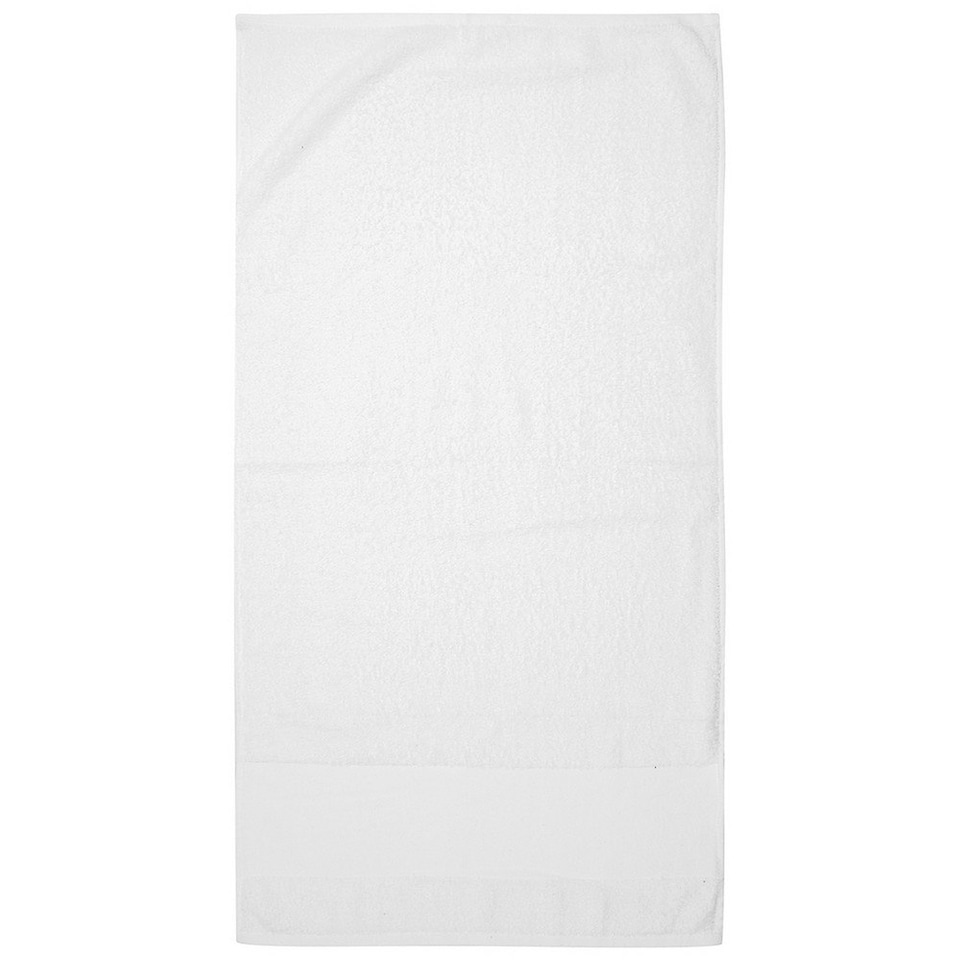 Towel City Printable Border Hand Towel - White - One Size