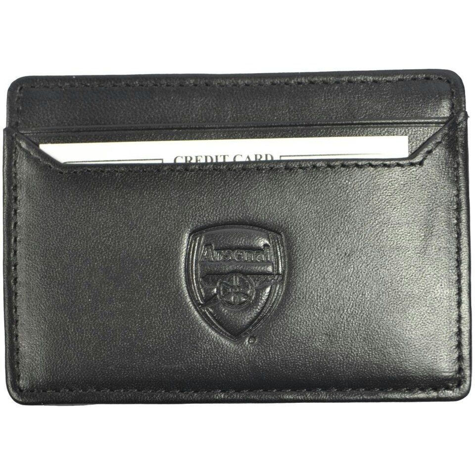 image 1 of Arsenal FC Leather Money Clip Wallet - Black - One Size