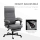 image 4 of Vinsetto Office Chair, Computer Desk Chair, Fabric Swivel Chair with Adjustable Height and Rolling Wheels for Home Office Work Study, Grey
