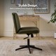 image 2 of VonHaus Dawson Green Velvet Desk Chair with 360° Swivel & Wide Seat Green