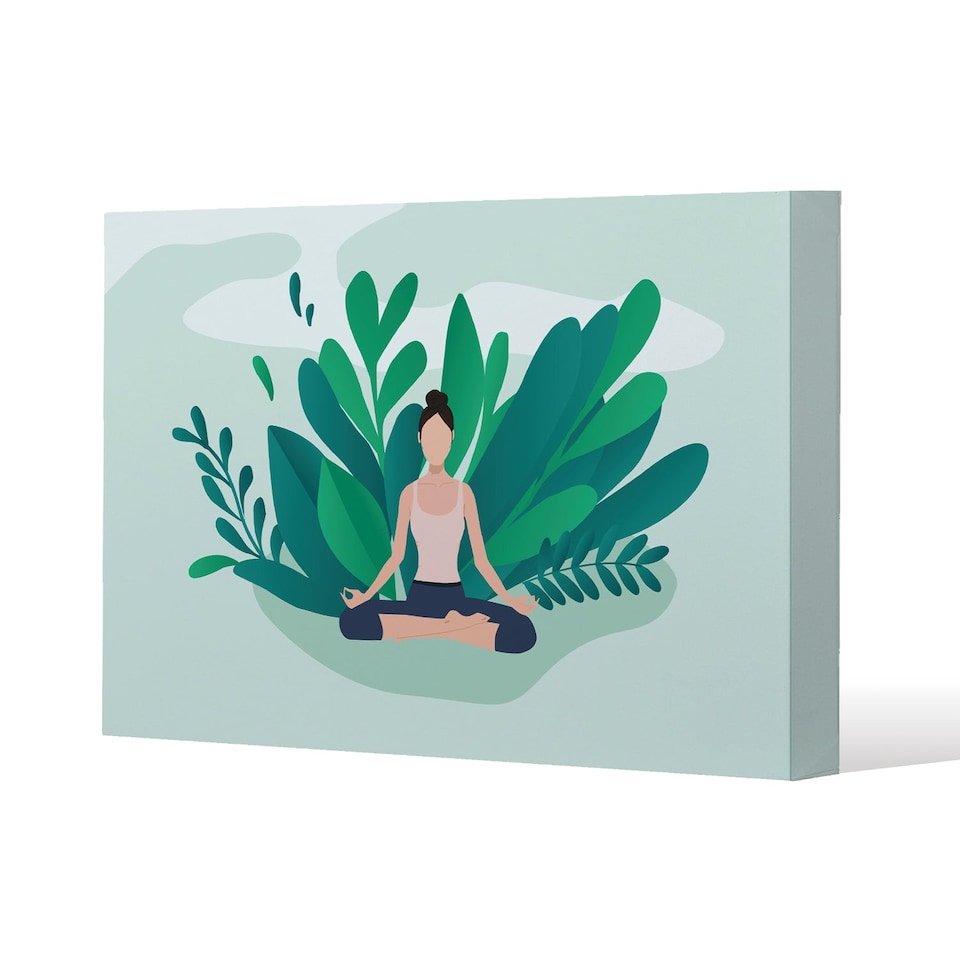 Woman Meditating (Canvas Print) / 61 x 91 x 4cm | Multi