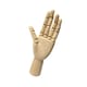 image 4 of Small Wooden Left Hand Manikin 18cm (7")