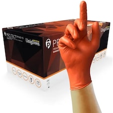 Unigloves PRO.TECT Orange HD Box of 100 Nitrile Gloves