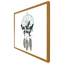 Cute print in boho style (Picutre Frame) Brown | Oak | S