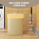 image 5 of HOMCOM 55L Laundry Hamper with Removable Washable Liner Bag, Nature Wood Finish Brown | Cream
