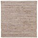 image 2 of CHAKKAR PALE Stripe Rectangular Beige Hall Rug - Jute - L75 x W120 - White White